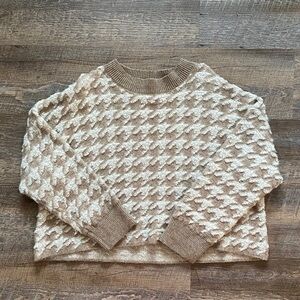 Max Studio Houndstooth Sweater SZ M